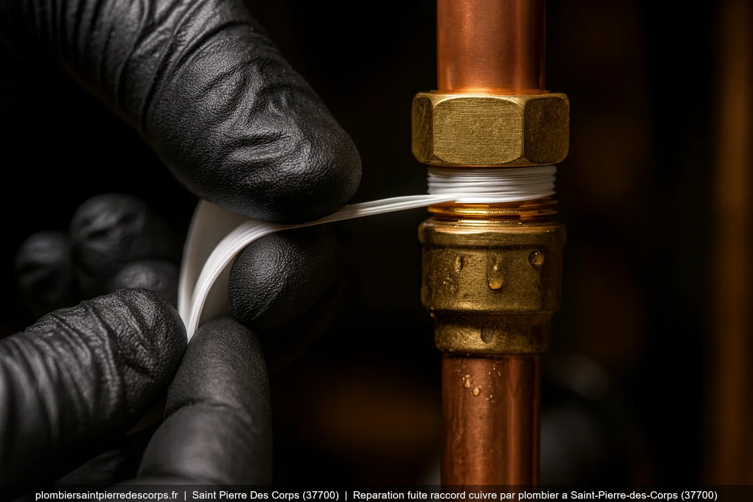 Reparation fuite raccord cuivre par plombier a Saint-Pierre-des-Corps (37700)