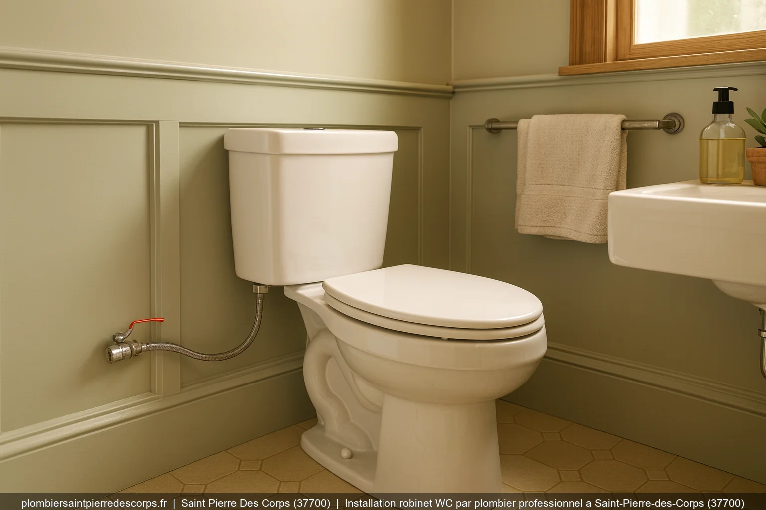 Installation robinet WC par plombier professionnel a Saint-Pierre-des-Corps (37700)